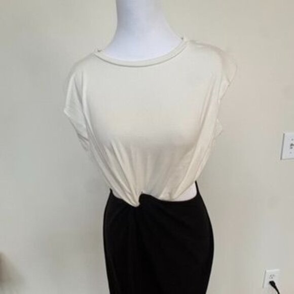 VICI Cutout Waist Black & White Dress – Size Large - Picture 2 of 7